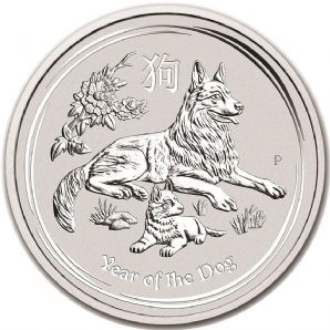 2018 1oz Silver Lunar DOG